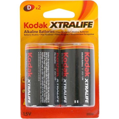 KODAK XTRALIFE PILAS ALCALINAS D LR20 1.5V