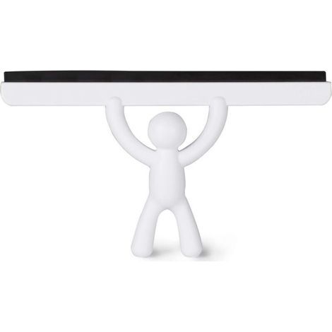 pair UMBRA Buddy Squeegee. Raclette de douche Buddy, coloris blanc, dimension 26.7x15.9x5.1cm (1/4)