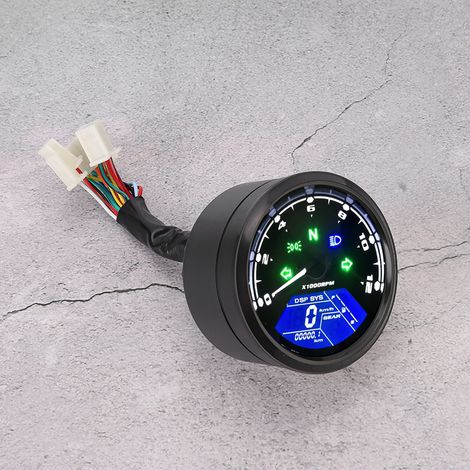 Compteur Moto Multifonction Étanche Anti-Vibrations LCD Numérique Vitesse Kilométrique (1/3)