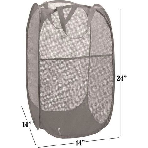 Panier à linge - - Pliable - Gris - Contemporain - Accessoires de buanderie YYV (1/3)