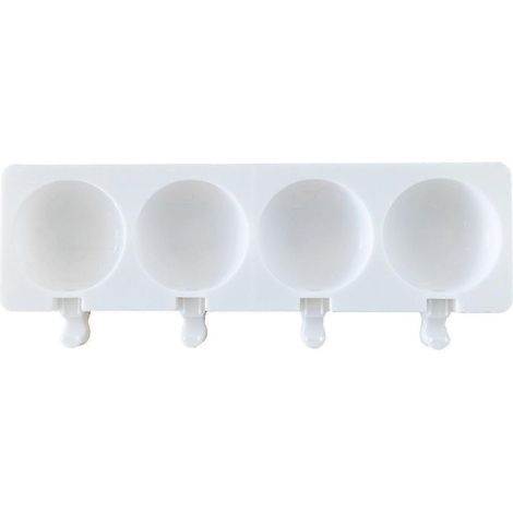 Moule à glace ovale réutilisable en silicone à quatre compartiments, idéal pour les crèmes glacées maison, les gâteaux glacés et les desserts glacés. Dimensions : 35 x 13 cm. (1/5)