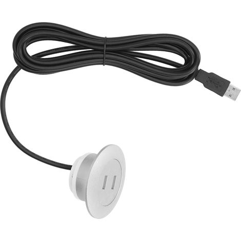 Prise de chargement USB encastrée pour canapé, double port USB, pour une utilisation domestique, couleur argent. (1/5)