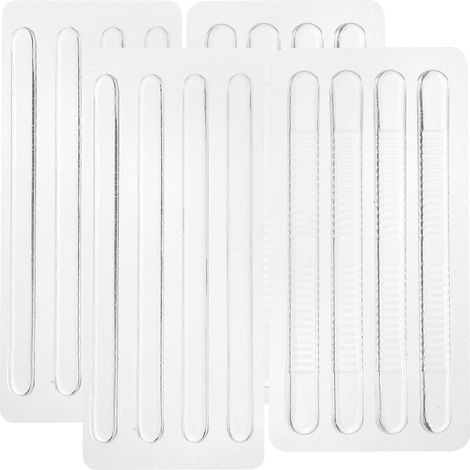 Lot de 16 coussinets antidérapants pour talons hauts, en gel de silicone transparent, amortissant les chocs, pour femmes et hommes, en extérieur.-10x2.5x0.3cm-Transparent
