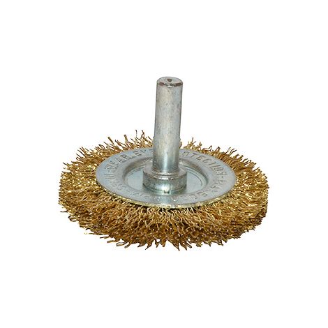 JAZ cepillo acero circular 5030-0.30x50-1/4 , Cepillo disco con espiga de 1/4 BDER 5030. - Tamaño: 50 mm. - Características: - Forma de alambre: Ondulado grueso. - Tamaño de alambr (1/3)