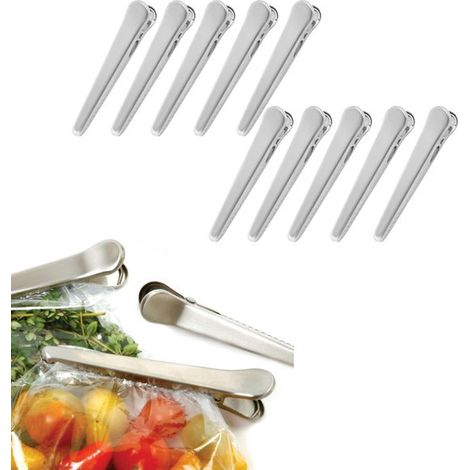 Clips de frescura, 10 piezas, 81.6cm, Clips de sellado, clips de frescura, clips de frescura, clips selladores de bolsas, Clips para snacks (1/5)