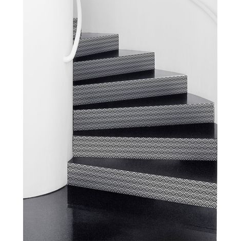 Stickers adhésifs escalier carrelages contremarche - KAJ - 2 bandes de 18x126cm (1/3)
