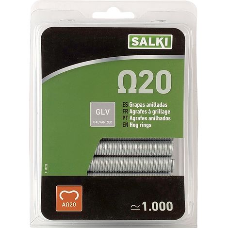 Blister - Agrafe omega 20 Plastifiée verte - 200pcs (1/4)