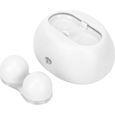 Nettoyeur de lentilles de contact portable, appareil électrique automatique à vibrations haute fréquence, blanc, compact et rapide, machine de lavage ultrasonique pour lentilles (1/5)
