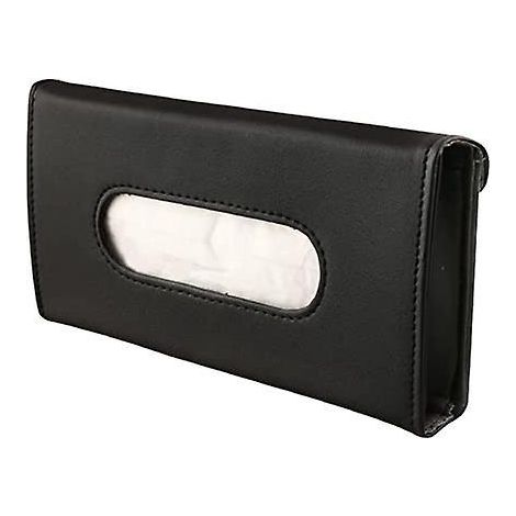 Taschentuchbox-Clip fürs Auto (schwarz), Sonnenschutz, Sitzlehne, Schiebedach, Aufhängung für Taschentuchbox aus Leder, Taschentuchbox