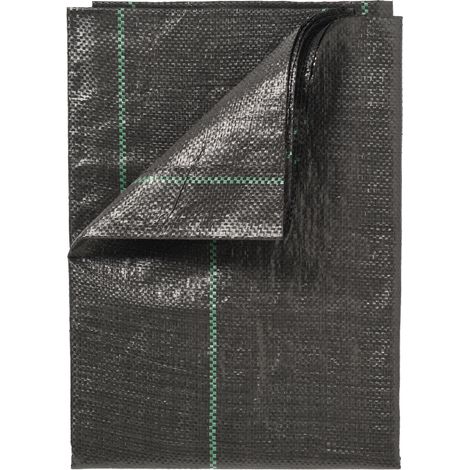 Toile de paillage paysages noire 4,20 x 5 m, traité anti UV, 100 g/m² - Bâche de sol anti mauvaises herbes (1/5)