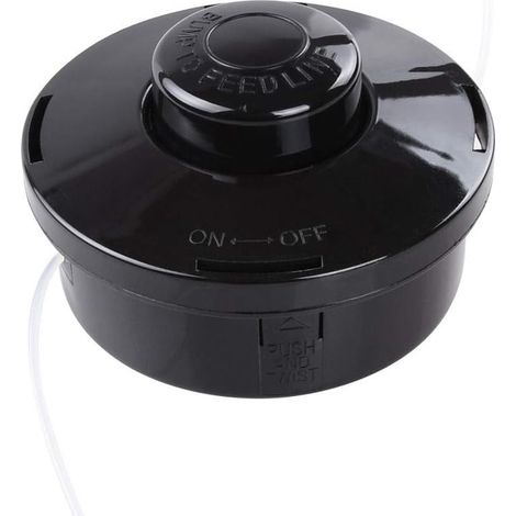 Paquete de 2 cabezales de nailon universales para cortadoras de césped a gasolina, color negro (1/4)