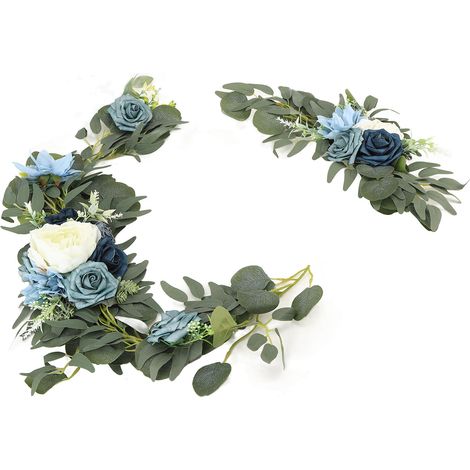 Lot de guirlandes de fleurs artificielles, décoration d'arche florale pour mariage, réception, cérémonie, panneaux de bienvenue (1/5)