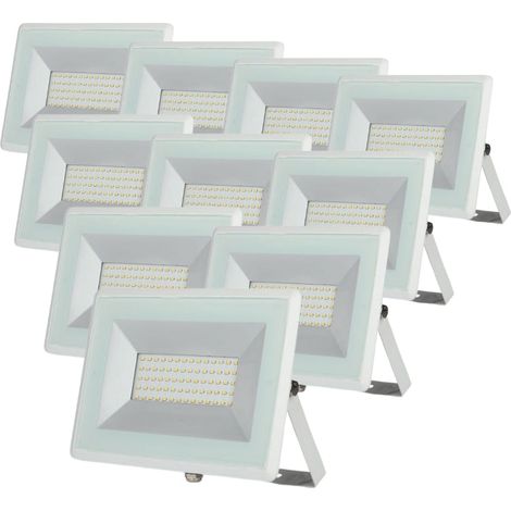 Pack de  10 - Projecteur LED Extérieur 50W IP65 BLANC IK06 - Blanc Neutre  - SILUMEN (1/5)