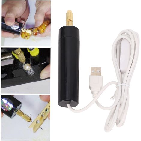 Perceuse électrique Mini USB Multifonction 11000 rpm Mini Perceuse à Résine pour Artisanat et Travaux Délicats ABS Brass (1/5)