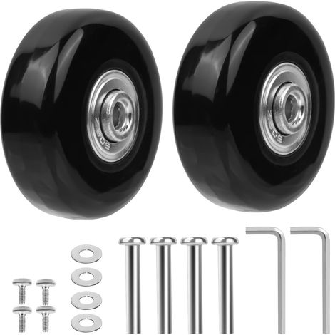 roues valise,50x18mm,caoutchouc,pivotantes,silencieuses,bagages - roues valise,50x18mm,caoutchouc,pivotantes,silencieuses,bagages (1/5)