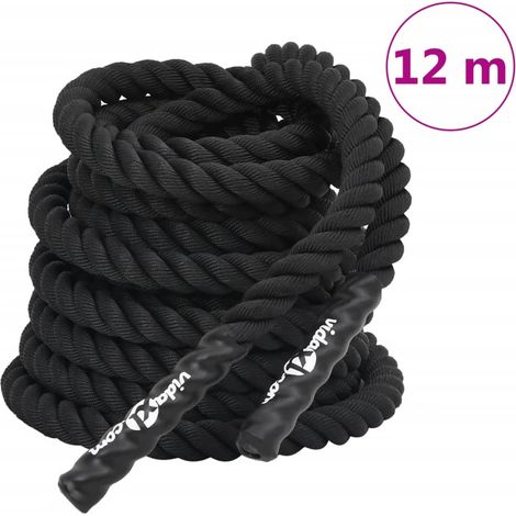 Kampfseil Schwarz 12 m 9 kg Polyester