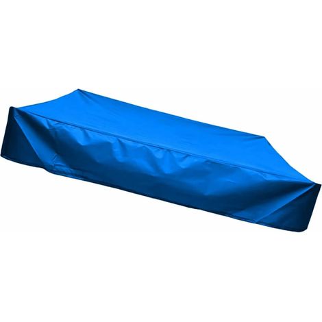 Couvercle de bac à sable avec cordon, bleu, petit format rond, protection pour bain, spa et carré, abri anti-sable pour jeux d'été, housse imperméable avec cordon, taille compacte. (1/5)
