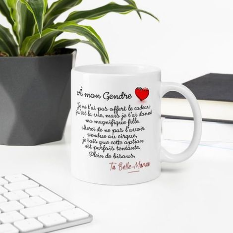 Mug Gendre Tasse Message drle Humour Beau-Fils Idée Cadeau Original pour Beau-Fils Homme Mari Femme Famille MUG (1/5)