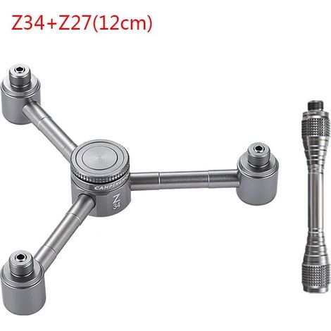 Adaptateur 1 vers 2/3/4 en alliage d'aluminium pour conversion de gaz butane, idéal pour le camping, la randonnée et les réchauds de cuisine portables. (1/5)