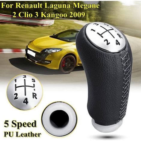 NEUFU Pommeau De Levier Vitesse 5 Vitesses pour RENAULT Laguna Renault Clio III MK3 Megane Scenic MK2 Kangoo 2003-2009-Ywey (1/5)