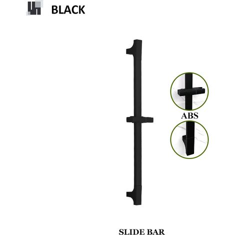(Barre noire uniquement) Ensemble de barre de douche réglable murale avec flexible de douche à main, accessoires de douche pour salle de bain, or et noir. (1/5)