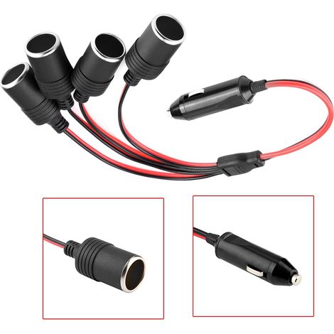 Chargeur Voiture 4 Prises Allume-Cigare 120W, Adaptateur Multiprise USB-C PD + QC, Prise Double, Compatible GPS et Dashcam (1/5)