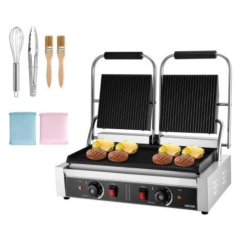 Gril Panini Électrique 3600 W Double Presse à Panini avec Plaque (1/5)