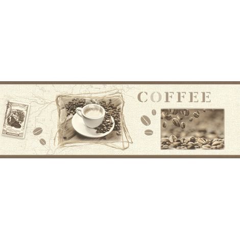 Rasch Vliesborte 855005 Selection, Café braun-beige, 5x0,17 m Wandtapete