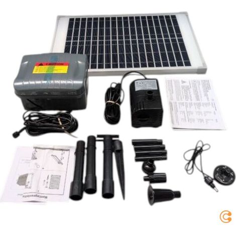[GEBRAUCHT] B-Ware Esotec Solar-Pumpenset Siena Plus mit Beleuchtung und Akkuspeicher 1500l/h