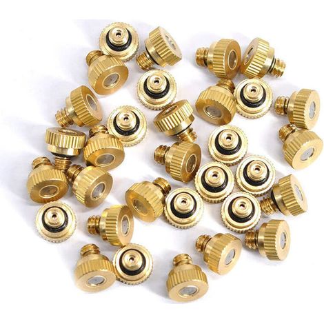 20 Pack Brass Spray Nozzles, Cooling System Atomizers (0.4mm Nozzle) (1/5)