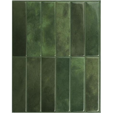 Lot de 5 autocollants muraux pour dosseret, autocollants muraux pour carrelage de cuisine et de salle de bain, vert (1/5)