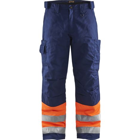 Pantalon de travail haute visibilité hiver 1862 - Orange fluo/Marine L - FR(46) - SE(C52) - Standards