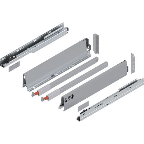 Blum Tandembox antaro D-Reling Schubladenschienen-Set 1 Paar, 65kg 450mm Vollauszug Blumotion, grau