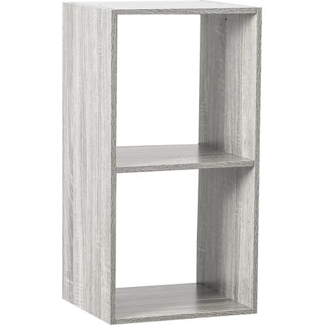 Five – Étagère modulable 2 cases effet chêne gris – Dimensions 34,5x32x68 cm – Panneau de particules aggloméré – Compatible Mix n Modul - 5five