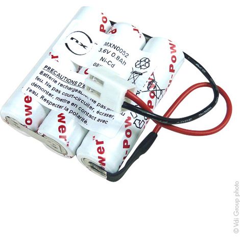 NX - Batterie eclairage secours 3x AA HT 3S1P ST1 3.6V 800mAh JST
