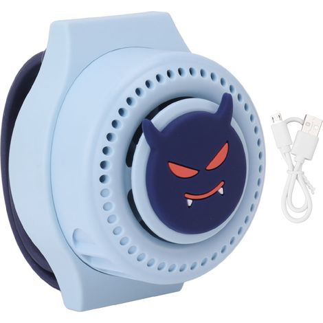 Ventilateur de poignet 3 vitesses silencieux rechargeable USB réglable portable dessin animé pour école extérieur (1/5)