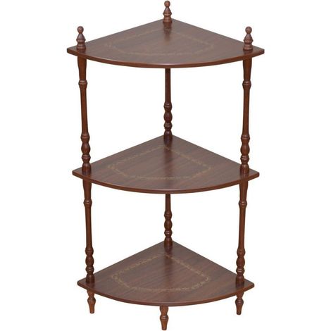 Mensola angolare a 3 livelli in legno e MDF 30x30x71cm ETA05002