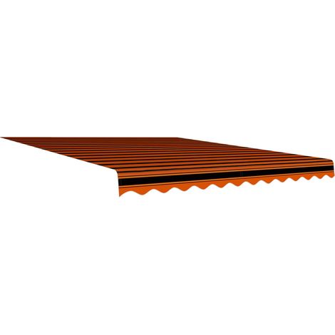 Vidaxl – Toile d'auvent orange et marron 350x250 cm – Polyester résistant aux UV – Imperméable et anti-saleté – Pour cadre 3,5x2,5 m - vidaXL340989 (1/10)