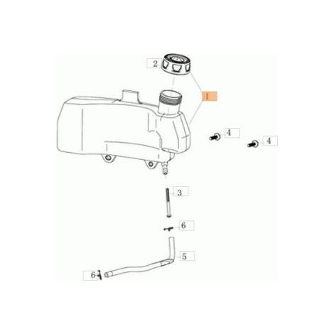 Serbatoio tagliaerba G53TKALLROADPLUS4 ORIGINALE OLEOMAC L66151591