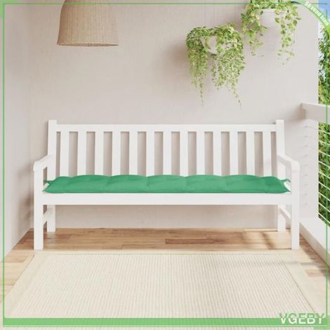 361626 Coussin de banc de jardin vert 180x50x7 cm tissu oxford (1/5)