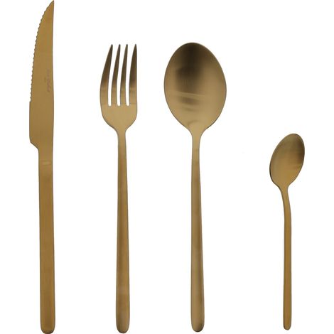 JEAN DUBOST - ANURADHA GOLD Coffret 16 pièces inox (1/2)