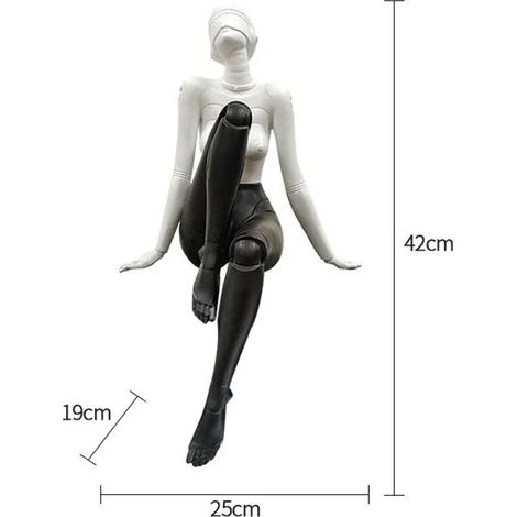 (Blanc) Petite figurine, sculpture moderne, ornement (1/5)