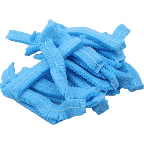 Gorros desechables, material transpirable, diseño ecológico, color azul. (1/2)