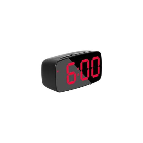 RéVeil NuméRique Intelligent de Chevet, Horloge de Bureau USB de Voyage à LED Rouge avec RéPéTition de TempéRature de Date 12 / 24H pour Chambre à Coucher, Noir (1/5)