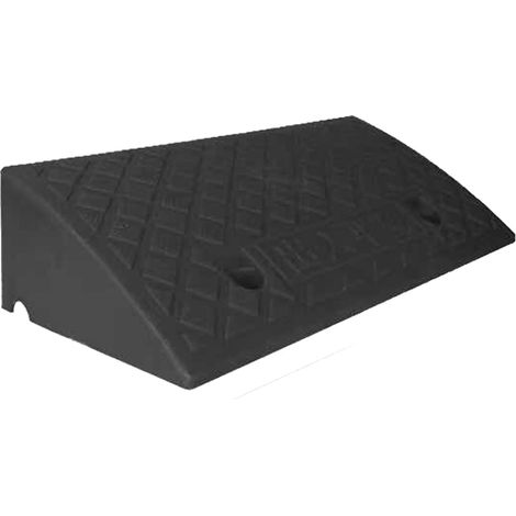 Ralentisseurs en montée, tapis de marche en plastique léger de couleur noire et jaune pour le stationnement dans la rue, noir/13.5cm.