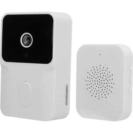 Sonnette vidéo sans fil WiFi avec vision nocturne HD et alimentation par batterie pour Tuya White (1/5)