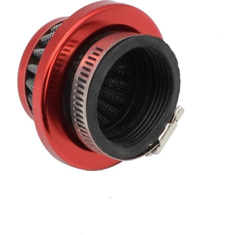 Filtro aria rosso compatibile con moto da 43cc, 47cc e 49cc, minimoto, pitbull, moto da fuoristrada e quad. Diametro filtro: da 42 a 44 mm.