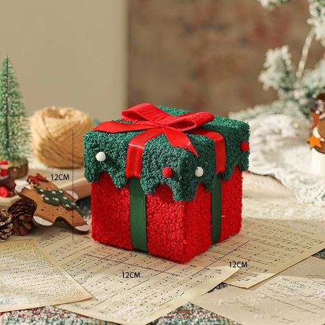 Boîte cadeau de Noël Boîte cadeau pour friandises de Noël pour enfants avec pomme et sapin de Noël et renne de Noël Paragraphe E (1/5)