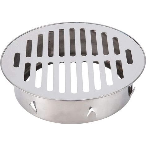 Desagüe de piso, desagüe de piso redondo, 1 tapa de desagüe de piso de acero inoxidable, desagüe de piso antibloqueo para uso en balcón en patio exterior (abertura plana de 160). (1/4)