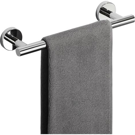 1 Porte Serviette Mural, Acier Inoxydable SUS304, Chrome Poli, Support Robuste, Pour Salle De Bain Cuisine